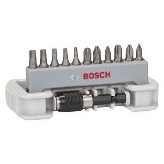 Set biti dubli Bosch Extra Hard, PH/PZ/TX, 25mm, 11 bucati + suport biti