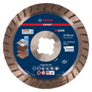 Disc diamantat beton/caramida Bosch EXPERT Multi Material turbo, X-Lock, 125x22.23x2.4mm