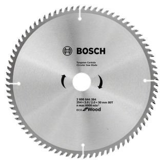 Panza fierastrau circular Bosch Eco for Wood, 254x30x3/2mm, 80 dinti