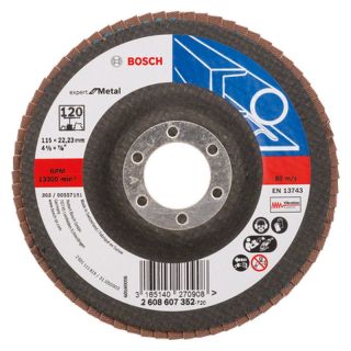 Disc lamelar slefuire otel Bosch X551 Expert for Metal, 115x22.23mm, G120