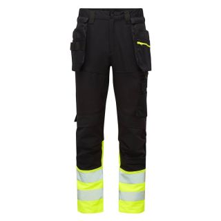 Pantaloni Portwest DX4 HI-VIS, negru/galben, mas. 54