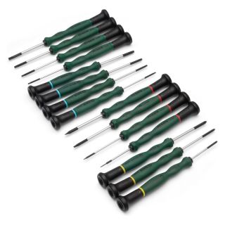 Set surubelnite de precizie Sata, PH/SL/HEX/TX, 15 piese