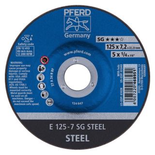 Disc polizare otel Pferd SG STEEL, 125x22.23x7.2mm