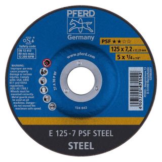 Disc polizare otel Pferd PSF STEEL, 125x22.23x7.2mm