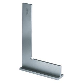 Echer de precizie Forum, DIN875/0 B, cu talpa, inox, 200x130mm