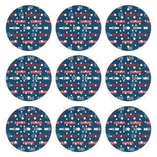 Disc abraziv Bosch EXPERT O780, 150mm, G80/120/180, 9 bucati