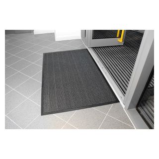 Covor pentru intrare Coba Vyna Plush 0.6x0.9m negru/gri