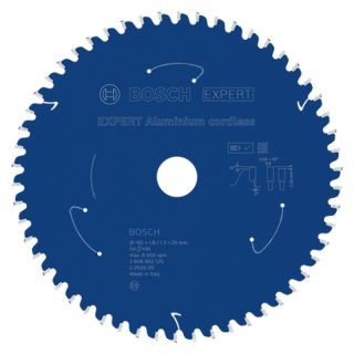 Panza fierastrau circular Bosch EXPERT Aluminium cordless, 165x20x1.8/1.3mm, 54 dinti