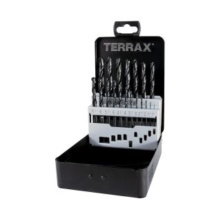 Set burghie pentru metal Ruko Terrax, HSS-R, tip N, cilindrica, 1-10mm, 19 bucati