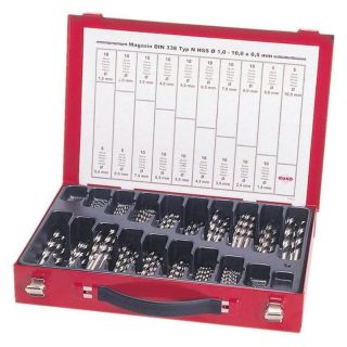 Set burghie pentru metal Ruko HSS-G, tip N, cilindrica, 1-10mm, 170 bucati