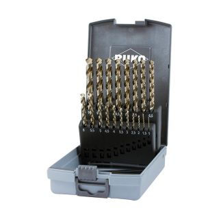 Set burghie pentru metal Ruko HSS-Co5, 3 laturi, 1-10mm, 19 bucati