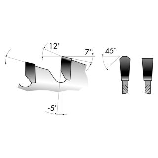 Panza fierastrau circular Forum, HW NE negativ, 190x30x2.8mm, 54 dinti