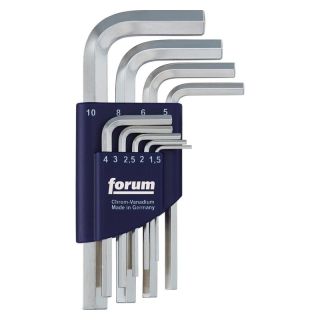 Set chei hexagonale in L Forum, DIN911E, 1.5-10mm, 9 piese