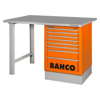 Banc de lucru Bahco, robust, blat din otel, sertare laterale, 1800x750x1030mm, 6 sertare