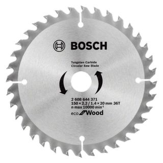 Panza fierastrau circular Bosch Eco for Wood, 150x16/20x2.2/1.4mm, 36 dinti