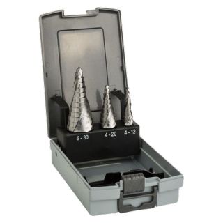 Set burghie in trepte Bosch HSS, 3 laturi, 4-12/4-20/6-30mm, 3 bucati