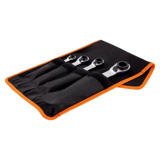 Set chei inelare cu clichet Bahco, 4 in 1, in husa, 4 bucati