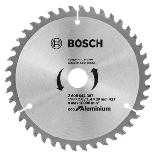 Panza fierastrau circular Bosch Eco for Aluminium, 150x16/20x2/1.4mm, 42 dinti
