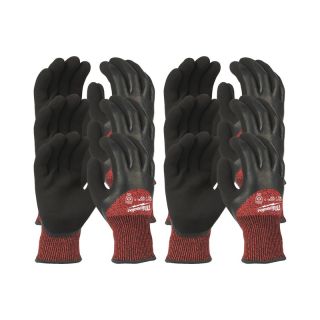 Manusi protectie frig Milwaukee WINTER CUT C, negru/rosu, mas. 10/XL, 12 perechi