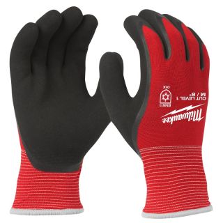 Manusi protectie frig Milwaukee WINTER CUT A, negru/rosu, mas. S/7, 12 perechi