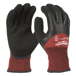 Manusi protectie frig Milwaukee WINTER CUT C, negru/rosu, mas. S/7, 72 perechi