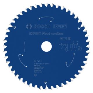 Panza fierastrau circular Bosch EXPERT Wood cordless, 165x20x1.5/1mm, 48 dinti