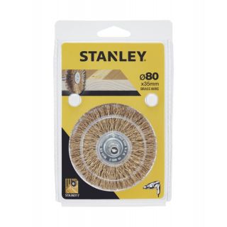 Perie disc Stanley, fir ondulat otal alamit, 80x35mm