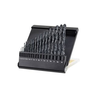 Set burghie pentru metal Stanley HSS-R, cilindrica, 1-10mm, 19 bucati