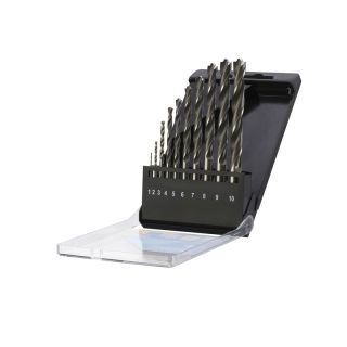 Set burghie pentru metal de precizie Stanley Fatmax HSS-CNC, cilindrica, 1-10mm, 10 bucati