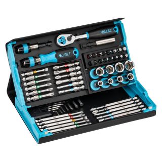 HAZET SmartCase Set de chei tubulare 2200SC-32 ∙ Hexagon masiv 1/4 țol (6,3 mm), Patrat gol 1/4 țol (6,3 mm) ∙ Profil fanta, Profil suruburi in cruce PH, Profil Pozidriv PZ, Profil hexagon interior, Profil TORX interior, Profil Tamper Resistant TORX ∙ 0,4