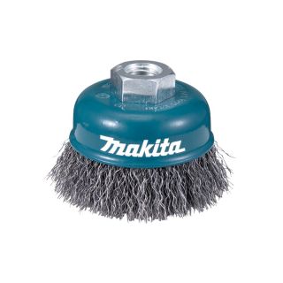 Perie oala Makita, fir ondulat otel 0.3mm, M14, 100mm