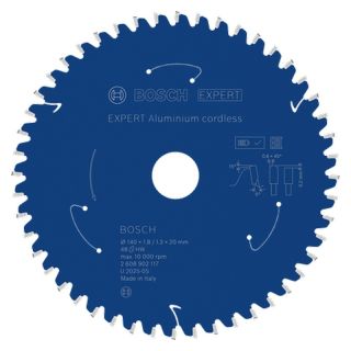 Panza fierastrau circular Bosch EXPERT Aluminium cordless, 140x20x1.8/1.3mm, 48 dinti