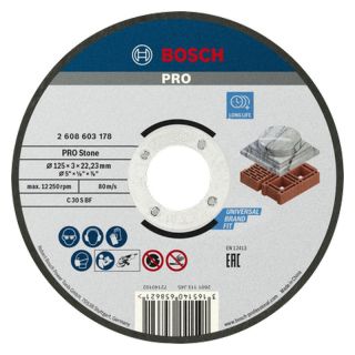 Disc taiere caramida/marmura Bosch PRO Stone, 125x22.23x3mm