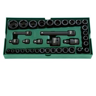 Trusa de tubulare de impact Sata, 3/8", 1/2" , 36 piese