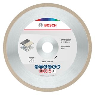 Disc diamantat ceramica/marmura Bosch Ceramic, 180x22.23x1.6mm, 10 bucati