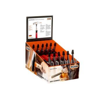 Set 12 bucati ciocan Picard dulgher coada din otel acoperit cu cauciuc 500g