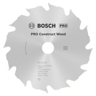 Panza fierastrau circular Bosch PRO Construct Wood, 150x16/20x2.4/1.4mm, 12 dinti