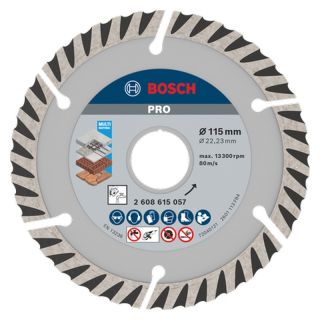 Disc diamantat multi-material Bosch PRO Multi Material, 115x22.23x2mm, 10 bucati