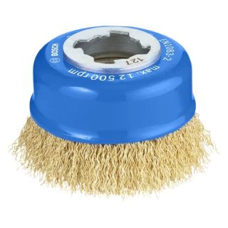 Perie oala Bosch PRO Metal, fir ondulat otel 0.3mm, X-Lock, 75x22.23mm