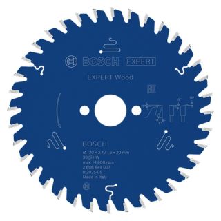 Panza fierastrau circular Bosch EXPERT Wood, 130x20x2.4/1.6mm, 36 dinti