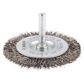 Perie disc Bosch PRO Stainless Steel, fir ondulat inox 0.3mm, 70x15mm