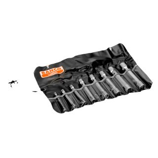 Set chei tubulare Bahco, cap dublu, in husa, 8 bucati