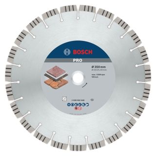 Disc diamantat steatit/minerale dure Bosch PRO Stone, 350x20/25.4x3.2mm