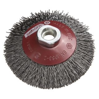 Perie conica Osborn EUPBBB006, fir ondulat otel 0.3mm, M14, 100x20x10mm