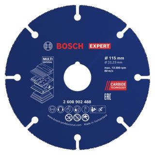Disc taiere lemn/plastic din carbura Bosch EXPERT Multi Material, 115x22.23mm