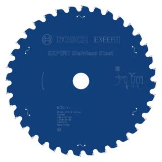 Panza fierastrau circular Bosch EXPERT Stainless Steel, 185x20x1.9/1.6mm, 36 dinti