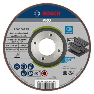 Disc polizare otel/inox Bosch PRO Semi-Flexibil oSa, 115x22.23x3mm