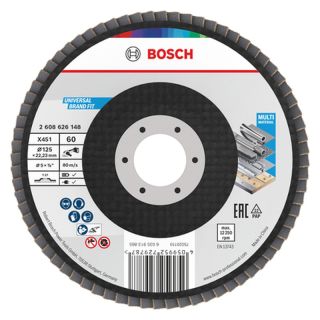Disc lamelar slefuire multi-material Bosch X451, 125x22.23mm, G60, 15 bucati