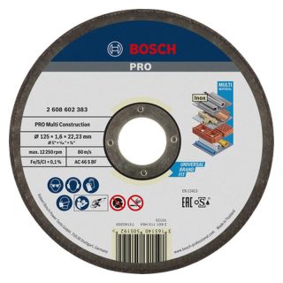 Disc taiere multi-material Bosch PRO Multi Construction, 125x22.23x1.6mm
