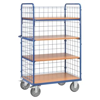 Carucior cu grilaj Fetra 8413-1, 600kg 4 polite 1200x800mm